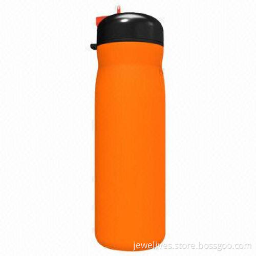 Flexible silicone water bottles